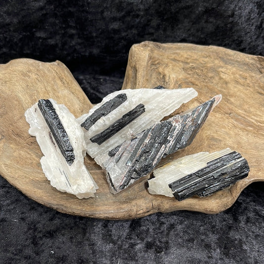 Tourmaline in quartz raw rough