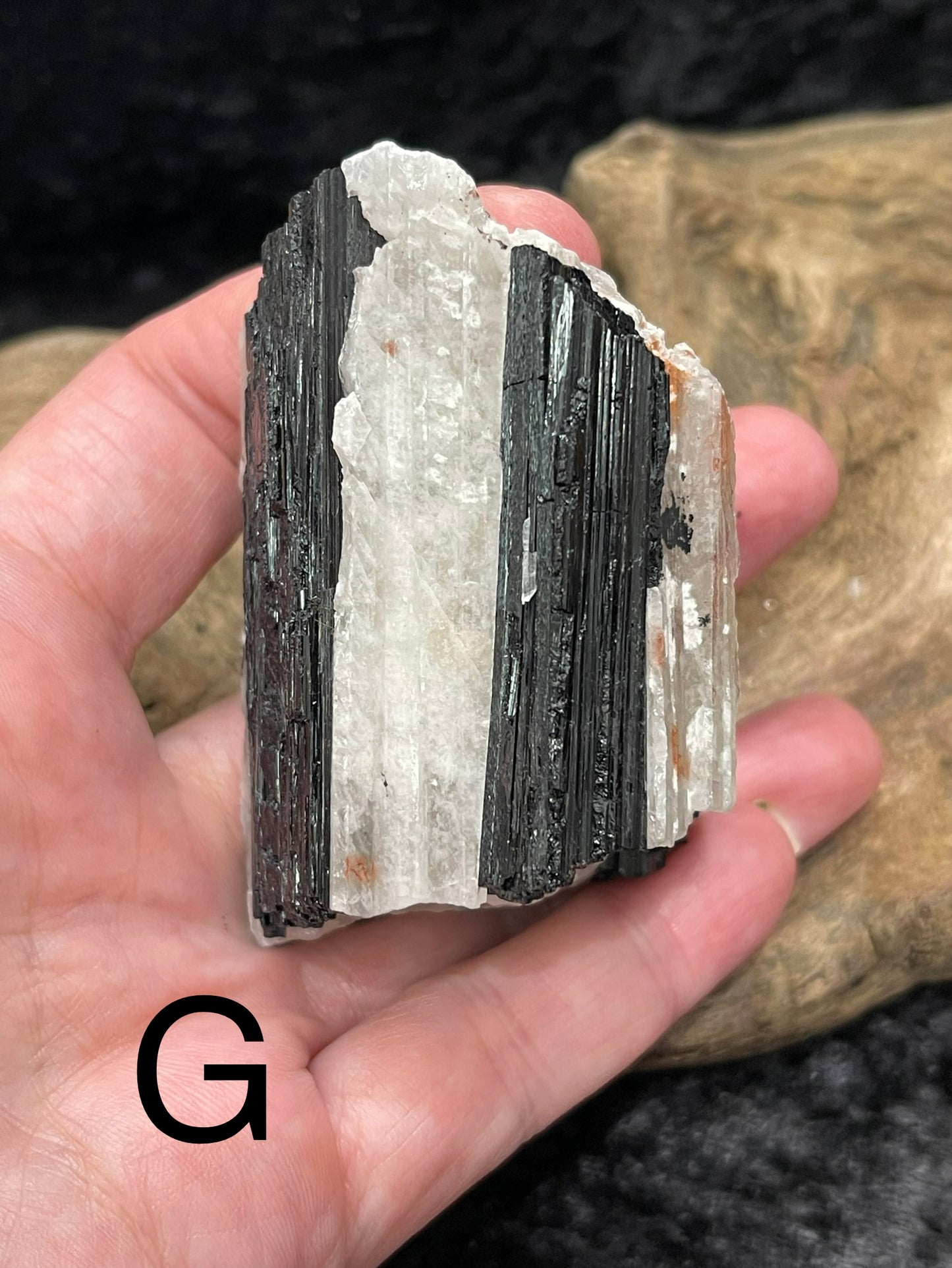 Tourmaline in quartz raw rough