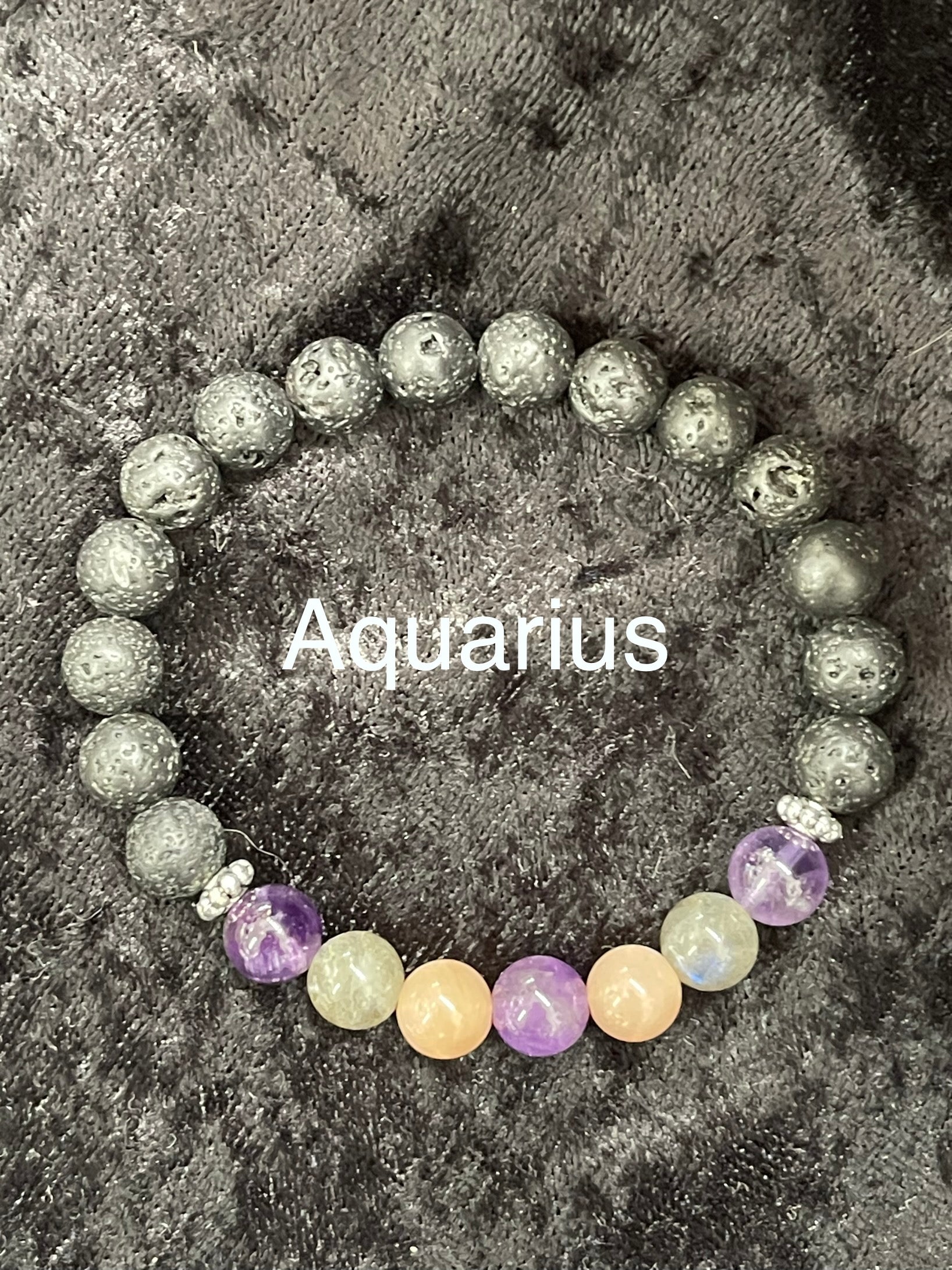 14KT Aquarius Birthstone Rose Gold Bracelet