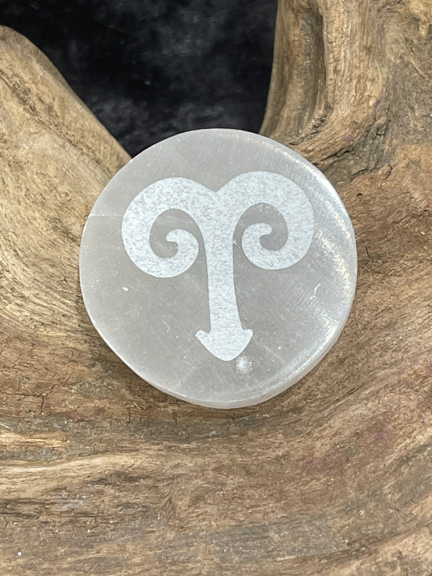 Selenite Zodiac Disc