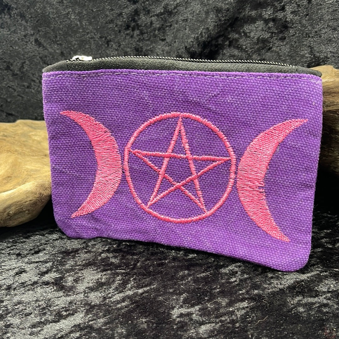 Embroidered Coin Pouch