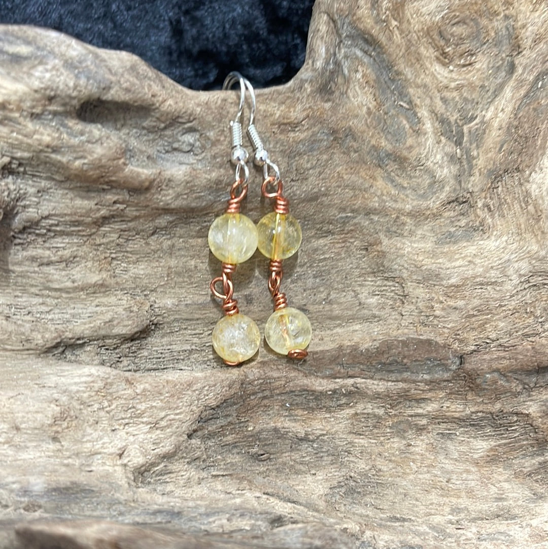 Gemstone bead earrings