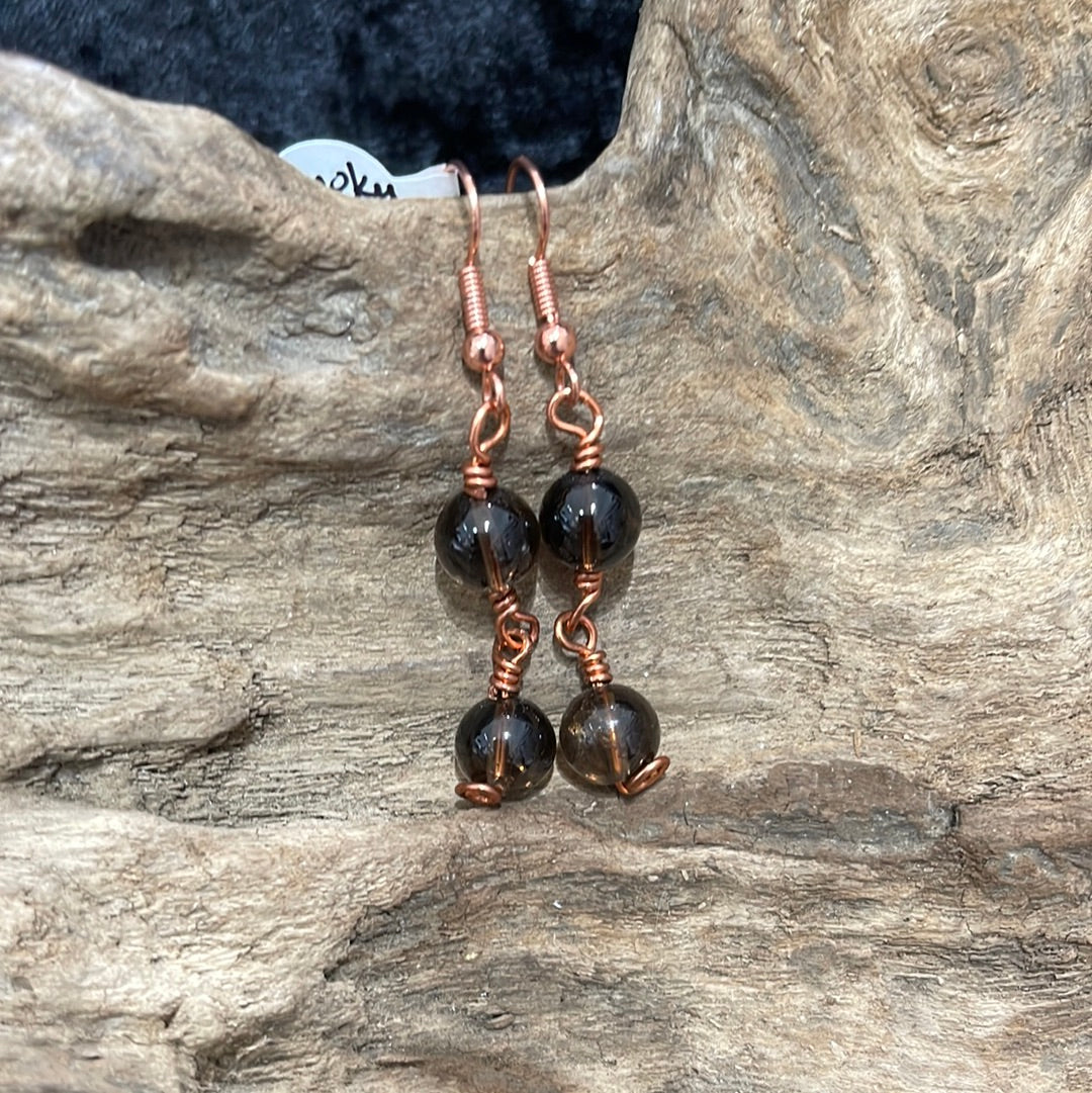 Gemstone bead earrings