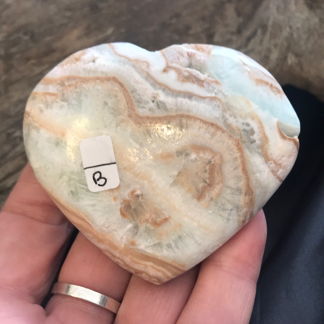 Caribbean Calcite Heart