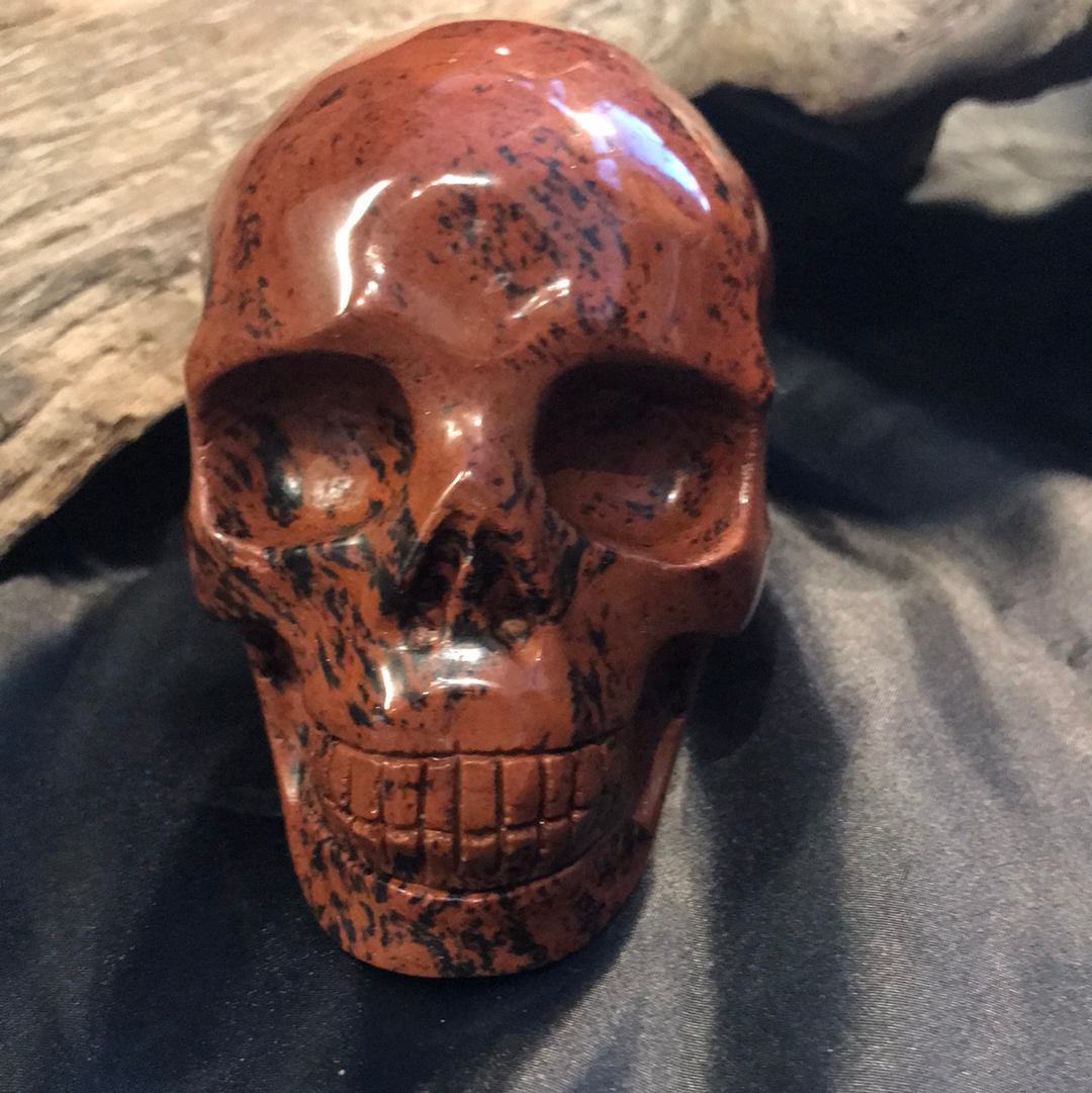 Mahogany obsidian skull