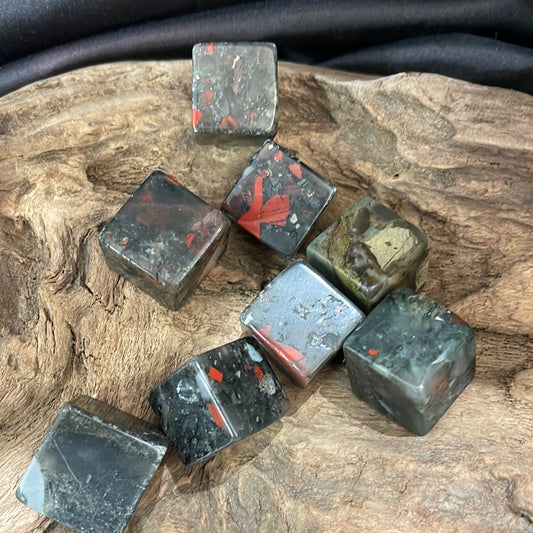 African Bloodstone cubes