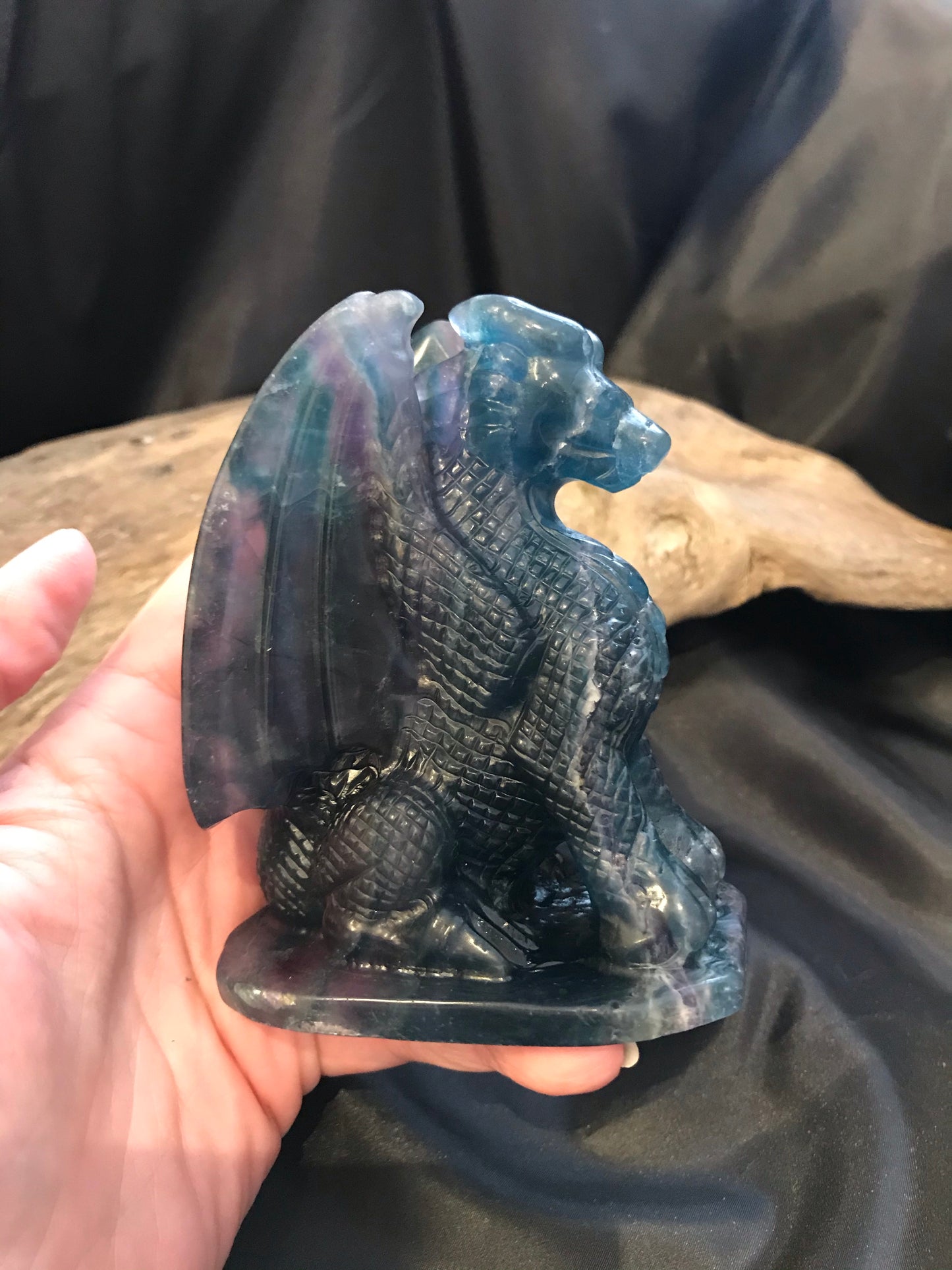 Carved gemstone dragon