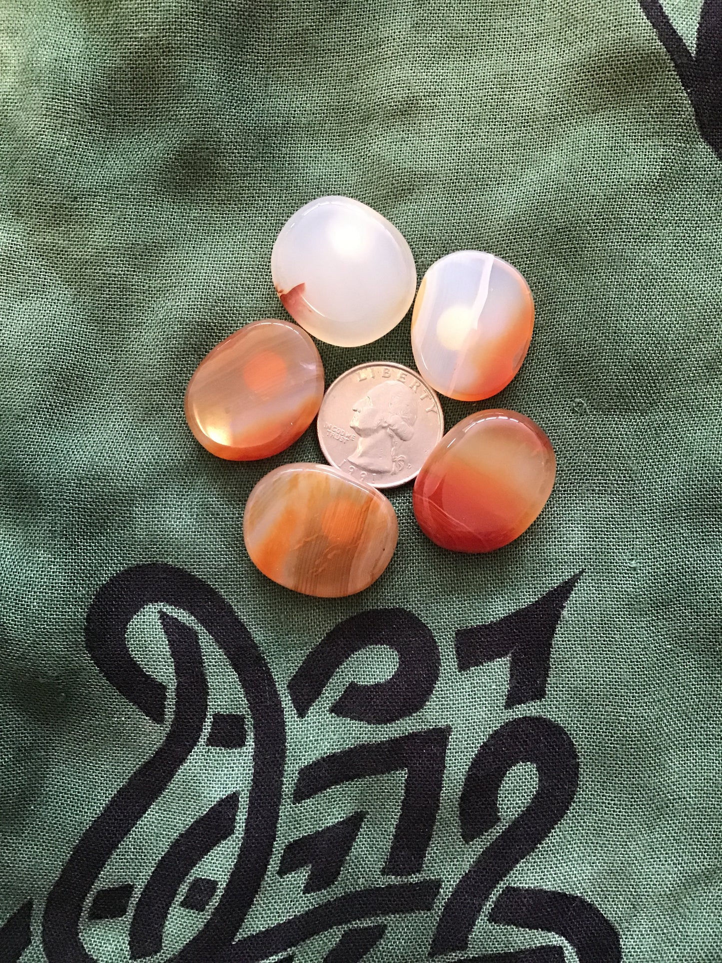 Carnelian Red Sardonyx mini disk