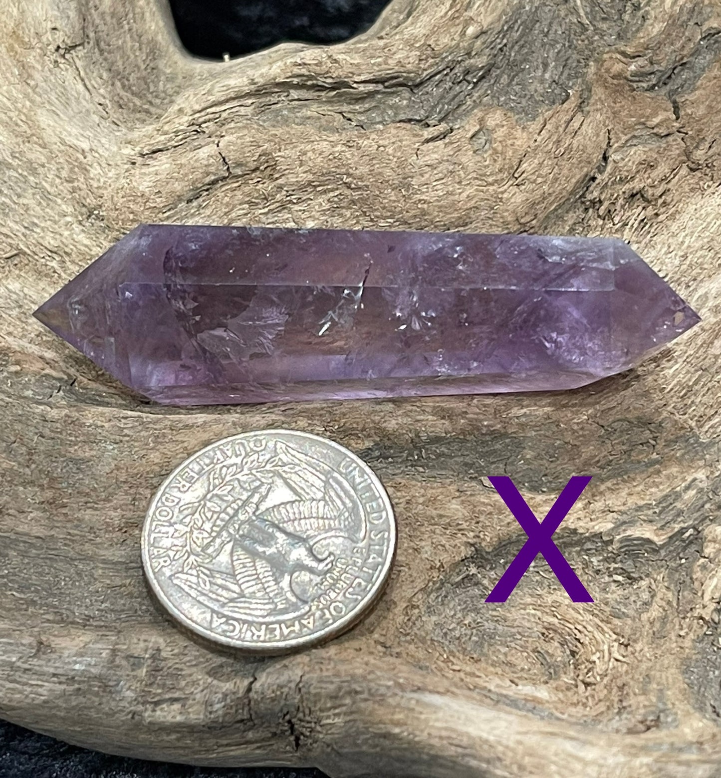 Double terminated Amethyst