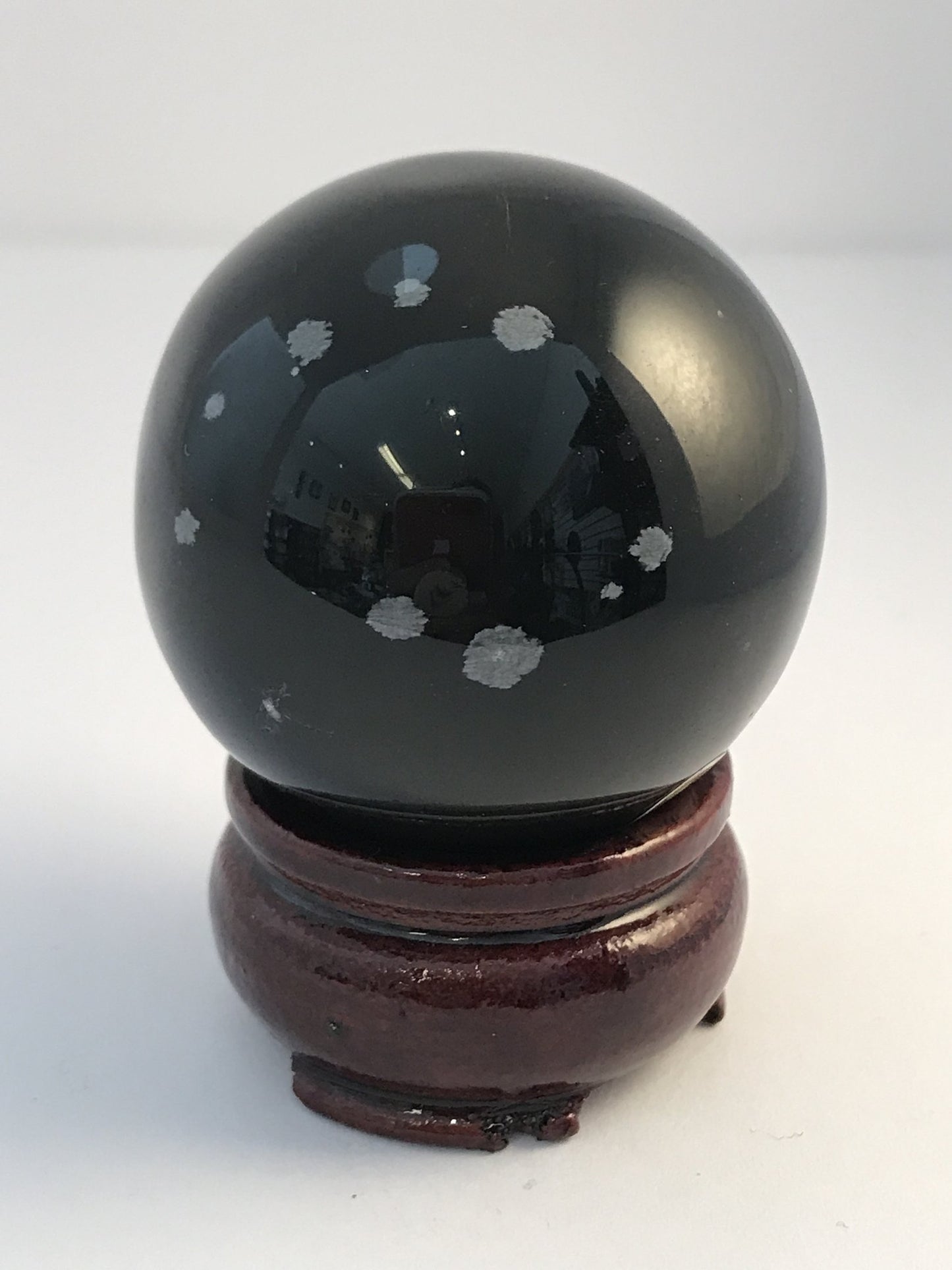 Snowflake Obsidian sphere