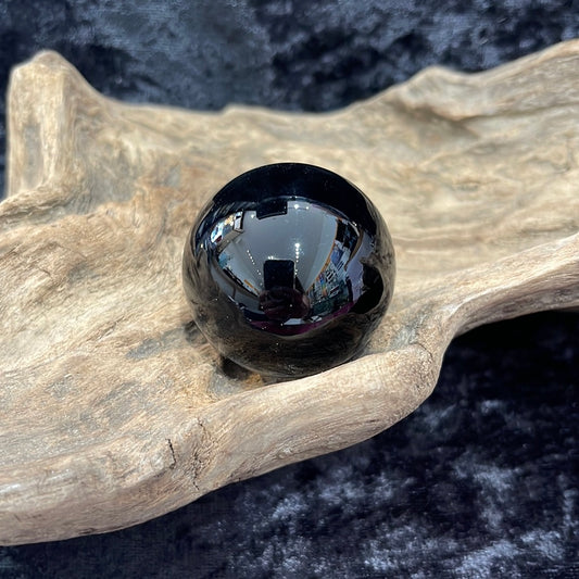 Black obsidian sphere