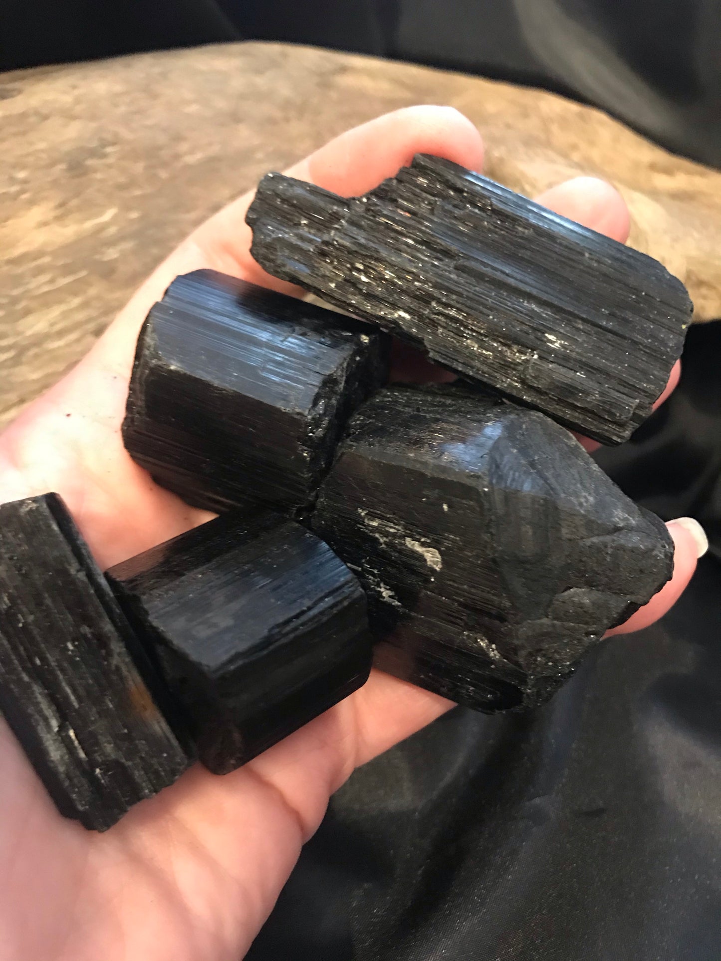 Black tourmaline points