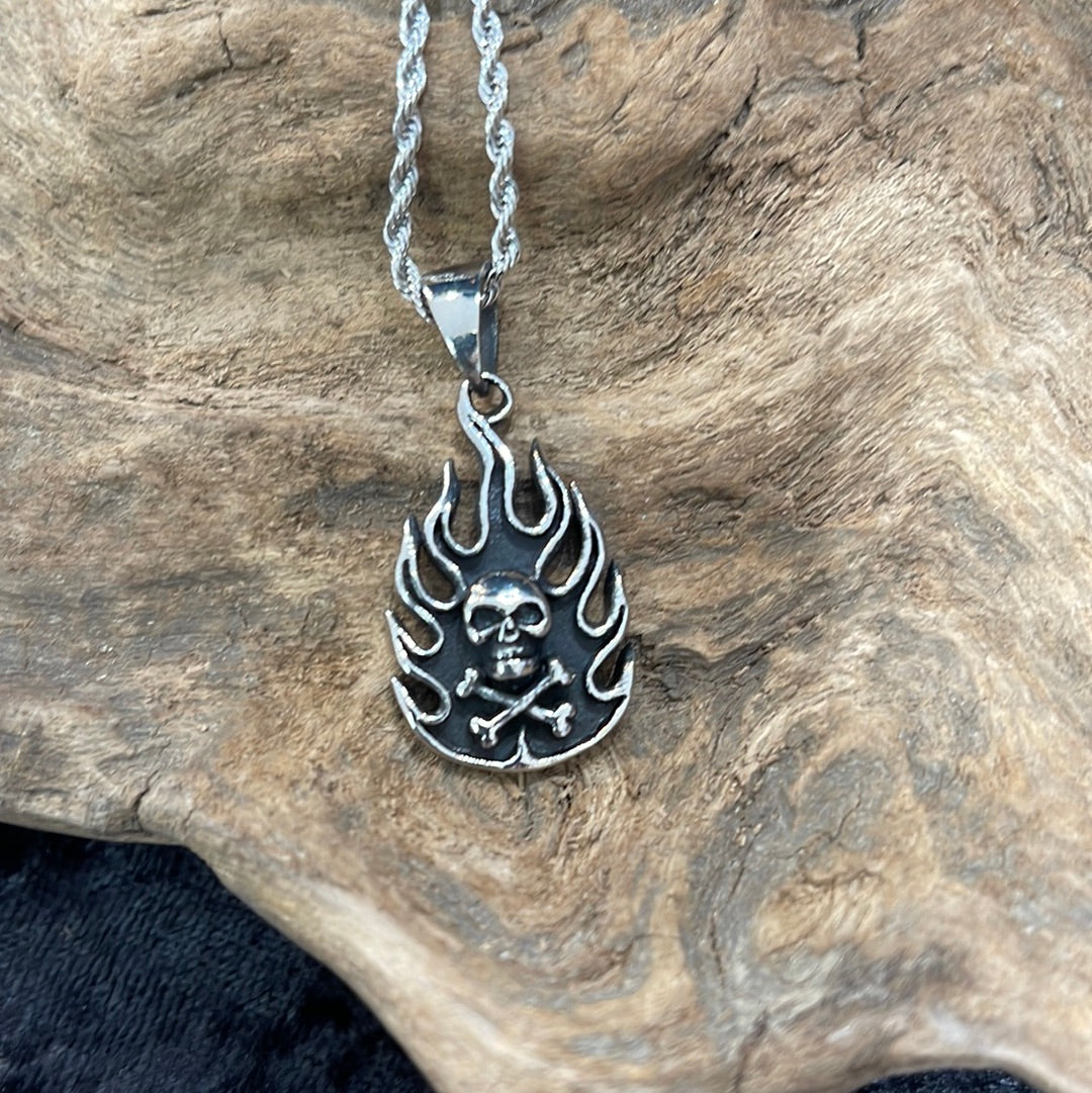 Stainless steel pendant on chain