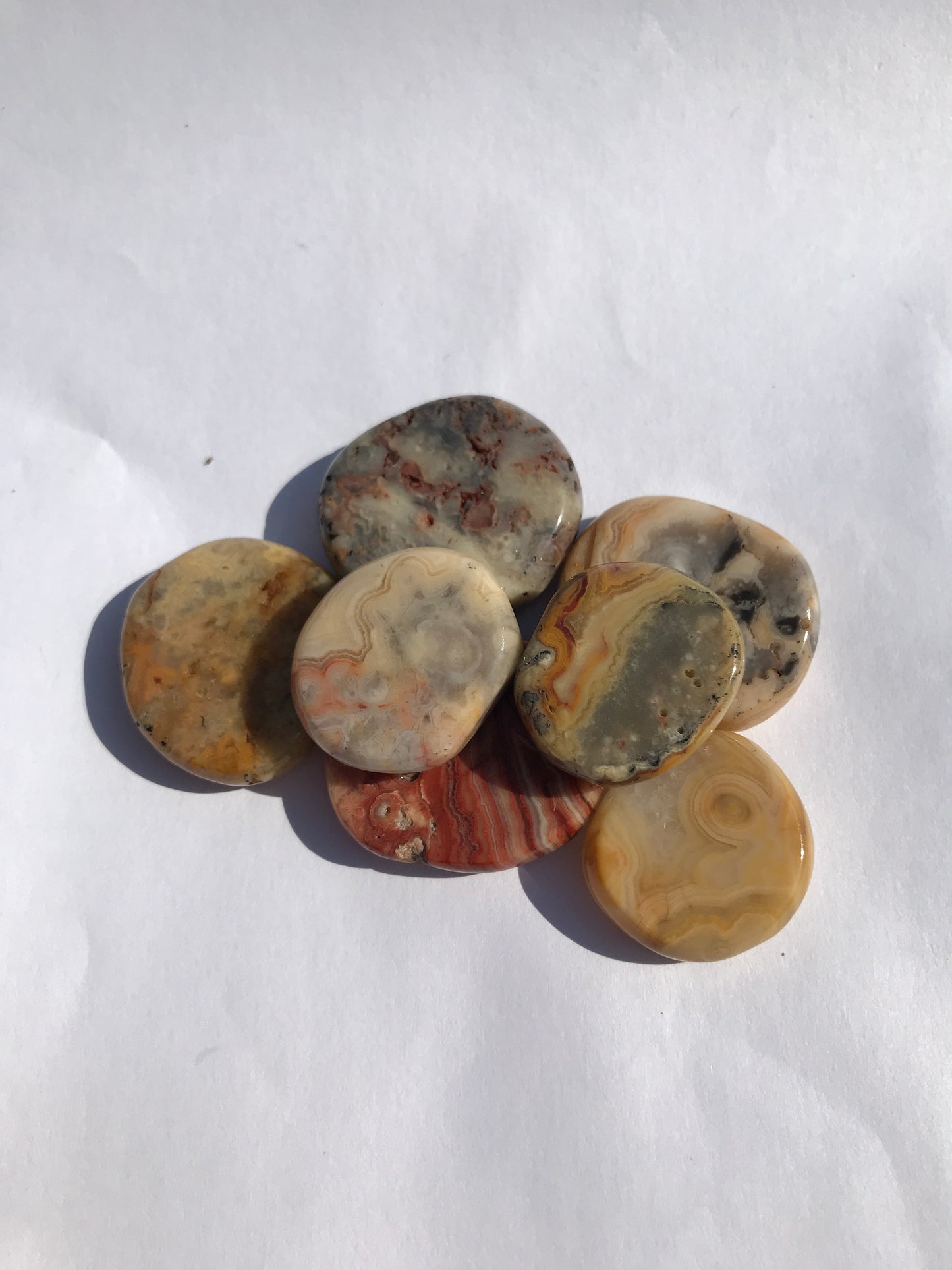 Crazy Lace Agate disk small