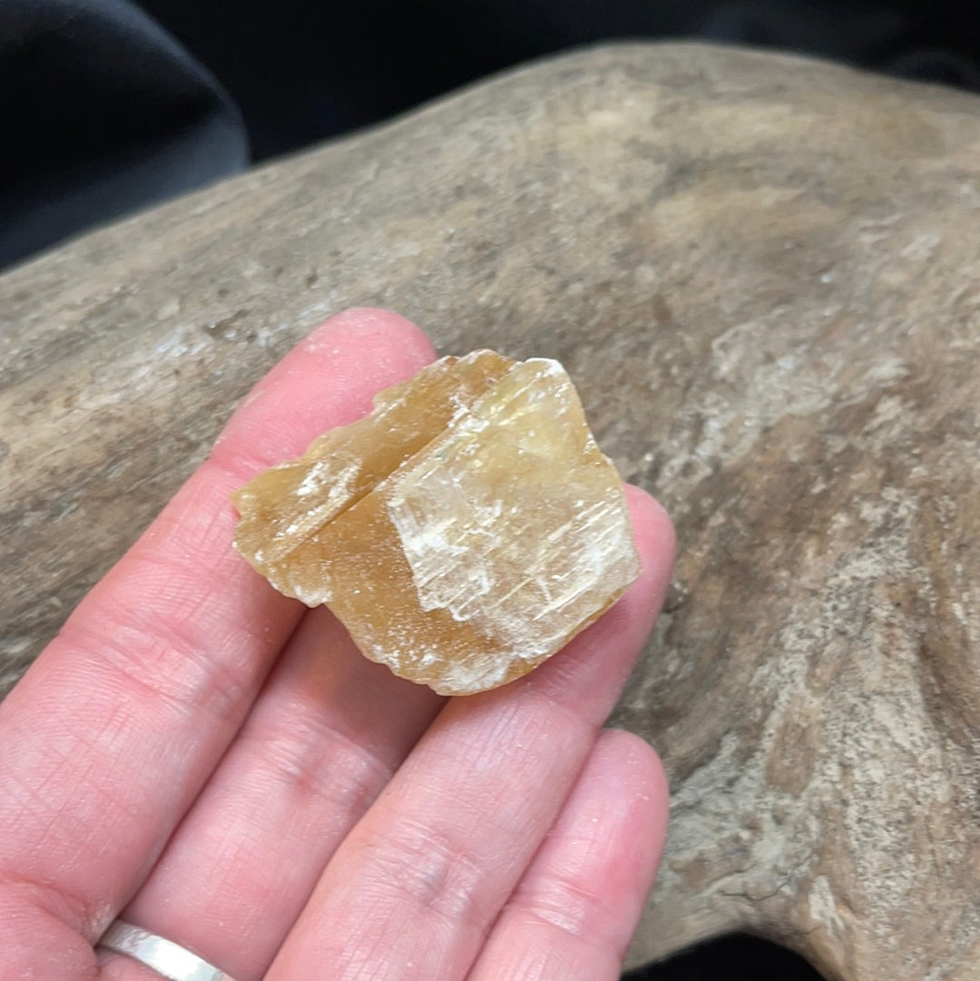 Honey Calcite - raw, rough