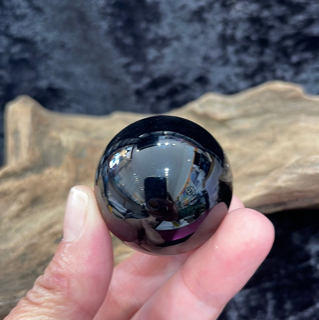 Black obsidian sphere